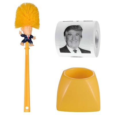 2020 Fancy Long Handle Donald Trump Toilet Cleaning new creative toilet brush donald trump